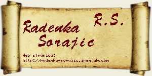 Radenka Sorajić vizit kartica